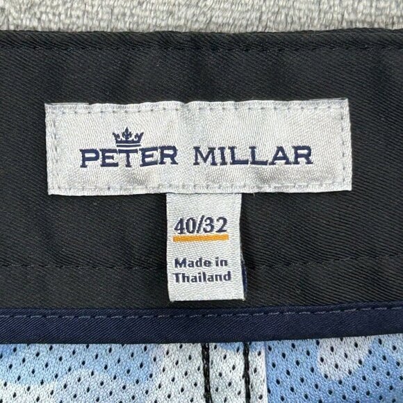 Peter Millar Pants Men 40x24 Black EB66 Performance Five Pocket Chino Trousers - Picture 10 of 16